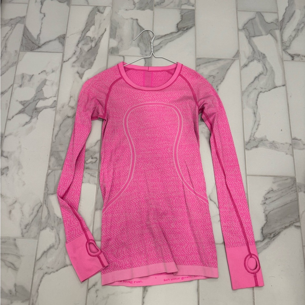 Lululemon pink long sleeve top